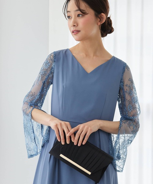 Edit Sheen（エディットシーン）の「サテンタックパーティークラッチ（クラッチバッグ・レディース・ベージュ/ゴールド/ブラック・FREE）」の11枚目の写真