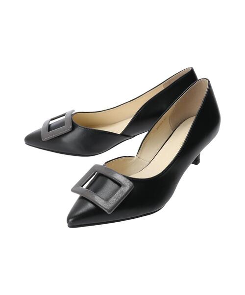 Te chichi（テチチ）の「スクエアバックルパンプス（パンプス・レディース・オフホワイト/ブラック・37/38）」の4枚目の写真