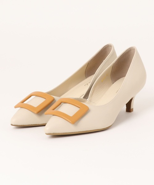 Te chichi（テチチ）の「スクエアバックルパンプス（パンプス・レディース・オフホワイト/ブラック・37/38）」の6枚目の写真