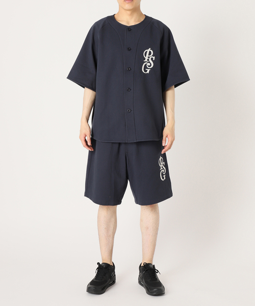 Paris Saint-Germain】ロゴ刺繍 カノコ ベースボールシャツ（シャツ