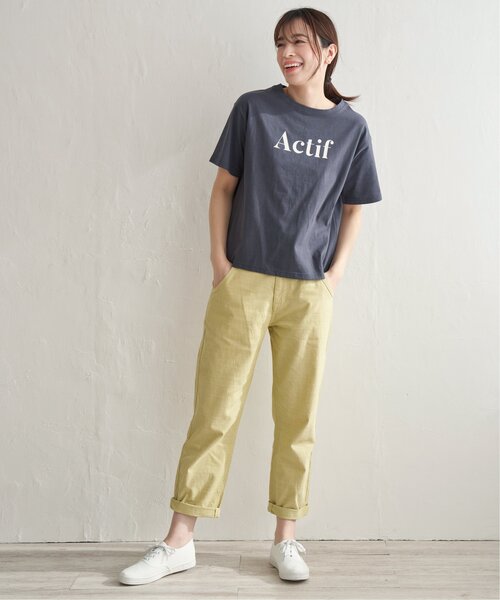 LBC（エルビーシー）の「レターロゴＴ（Tシャツ/カットソー・レディース・ベージュ/ホワイト/チャコールグレー・M/L）」の22枚目の写真