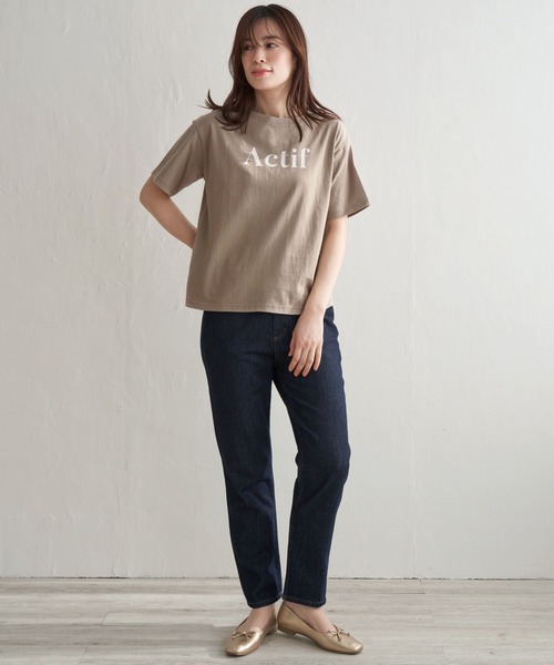 LBC（エルビーシー）の「レターロゴＴ（Tシャツ/カットソー・レディース・ベージュ/ホワイト/チャコールグレー・M/L）」の8枚目の写真