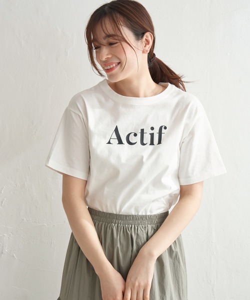 LBC（エルビーシー）の「レターロゴＴ（Tシャツ/カットソー・レディース・ベージュ/ホワイト/チャコールグレー・M/L）」の18枚目の写真