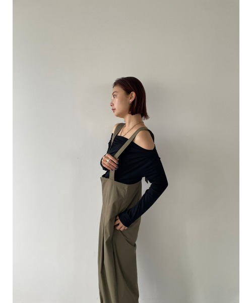 HANNE(アン)の「サスペンダートラウザー(サロペット/オーバーオール・レディース・ネイビー/オフホワイト/カーキ・フリー/SMALL)」の5枚目の写真