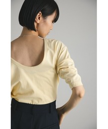 organic cotton バックオープンハーフT