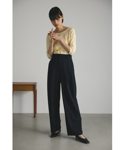 STYLEMIXER（スタイルミキサー）の「organic cotton バックオープンハーフT（Tシャツ/カットソー・レディース・ライトイエロー/ブラック/ホワイト・FREE）」の18枚目の写真