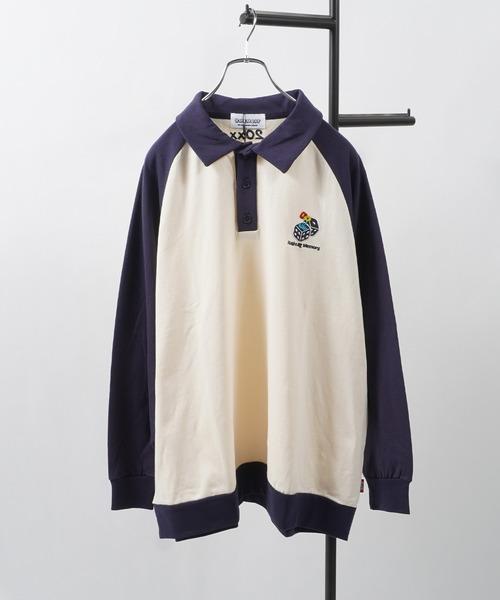 【MEMORY】 raglan long sleeve polo shirt / ラグラン 長袖 ポロシャツ（ポロシャツ）｜#MEMORY（メモリー）