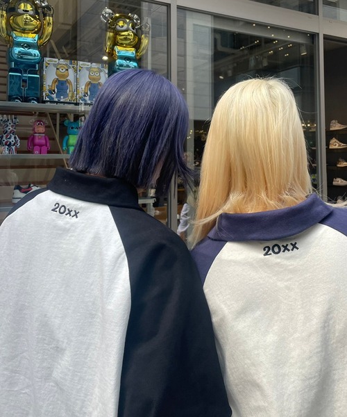 【MEMORY】 raglan long sleeve polo shirt / ラグラン 長袖 ポロシャツ（ポロシャツ）｜#MEMORY（メモリー）