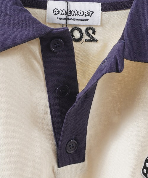 【MEMORY】 raglan long sleeve polo shirt / ラグラン 長袖 ポロシャツ（ポロシャツ）｜#MEMORY（メモリー）