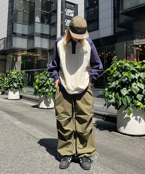 【MEMORY】 raglan long sleeve polo shirt / ラグラン 長袖 ポロシャツ（ポロシャツ）｜#MEMORY（メモリー）