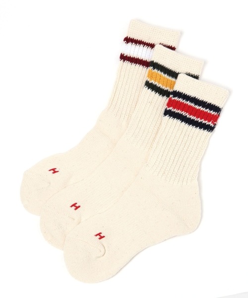 Healthknit(ヘルスニット)の「【Healthknit(ヘルスニット)】クラシック3Pソックス(KIDS)(ソックス/靴下・キッズ・アイボリー・LARGE/MEDIUM)」の8枚目の写真