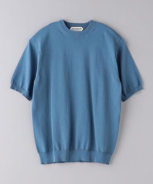 SOVEREIGN（ソブリン）の「＜SOVEREIGN＞ ショートスリーブ ハイツイスト ニットTシャツ（ニット/セーター・メンズ・オレンジ系その他/ブラック/コバルトブルー・M/L/S）」の8枚目の写真