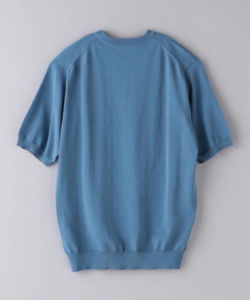 SOVEREIGN（ソブリン）の「＜SOVEREIGN＞ ショートスリーブ ハイツイスト ニットTシャツ（ニット/セーター・メンズ・オレンジ系その他/ブラック/コバルトブルー・M/L/S）」の4枚目の写真