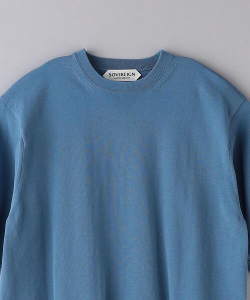 SOVEREIGN（ソブリン）の「＜SOVEREIGN＞ ショートスリーブ ハイツイスト ニットTシャツ（ニット/セーター・メンズ・オレンジ系その他/ブラック/コバルトブルー・M/L/S）」の6枚目の写真