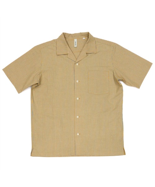 Pitta Re:)(ピッタリ)の「オープンカラー半袖カジュアルシャツ(シャツ/ブラウス・メンズ・イエロー・S/M/L/LL)」の5枚目の写真