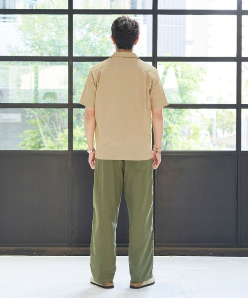 Pitta Re:)(ピッタリ)の「オープンカラー半袖カジュアルシャツ(シャツ/ブラウス・メンズ・イエロー・S/M/L/LL)」の9枚目の写真
