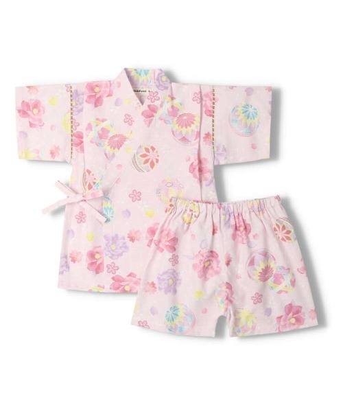 まり・お花柄甚平（浴衣）｜Kids Foret（キッズフォーレ）の