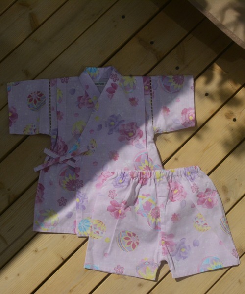 まり・お花柄甚平（浴衣）｜Kids Foret（キッズフォーレ）の
