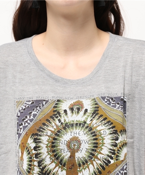 ROSE BUD(ローズバッド)の「(CAPTURE)4-205-SSC SEDONA S/S CROP TEE(Tシャツ/カットソー・レディース・ホワイト/ヘザ-グレー・SMALL)」の7枚目の写真