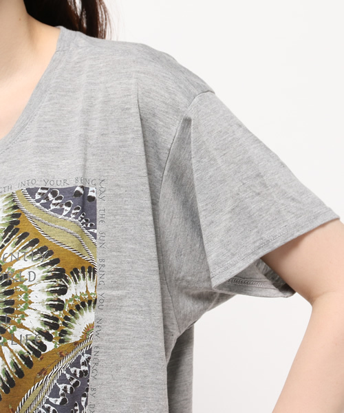 ROSE BUD(ローズバッド)の「(CAPTURE)4-205-SSC SEDONA S/S CROP TEE(Tシャツ/カットソー・レディース・ホワイト/ヘザ-グレー・SMALL)」の6枚目の写真