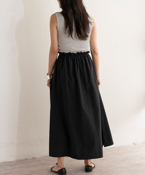EUCLAID（エウクレイド）の「【ZOZOTOWN限定】ボーダードッキングワンピース（ワンピース・レディース・ブラック・38）」の2枚目の写真