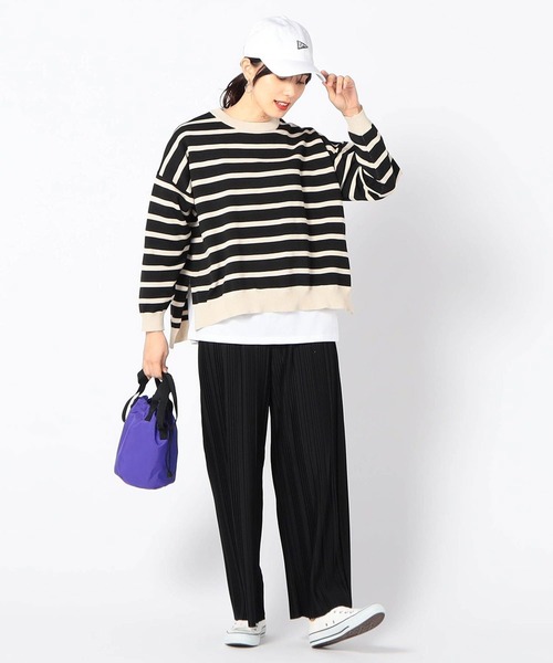 Grand PARK（グランドパーク）の「ボーダーニットプルオーバー（ニット/セーター・レディース・ブラック系その他・FREE）」の4枚目の写真