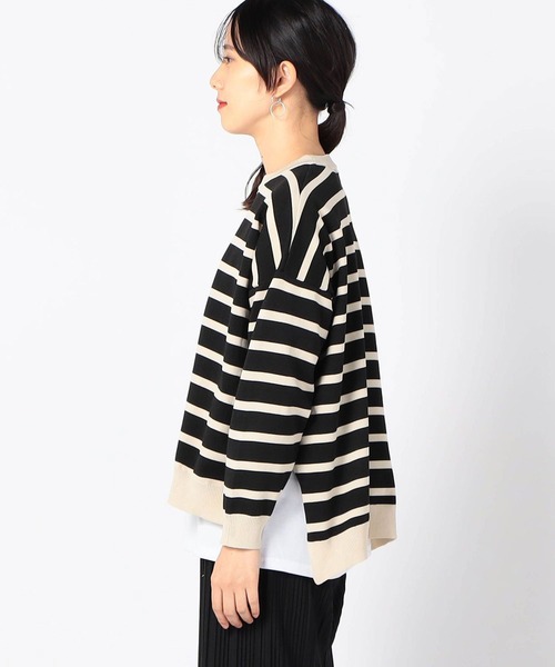 Grand PARK（グランドパーク）の「ボーダーニットプルオーバー（ニット/セーター・レディース・ブラック系その他・FREE）」の6枚目の写真