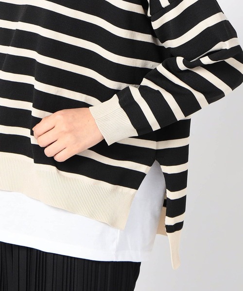 Grand PARK（グランドパーク）の「ボーダーニットプルオーバー（ニット/セーター・レディース・ブラック系その他・FREE）」の8枚目の写真