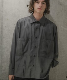 CASPER JOHN | Imitaition wool tuck shirts/イミテーションウールタックシャツ(シャツ/ブラウス)