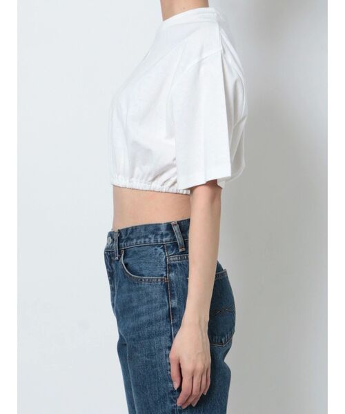 EVRIS（エヴリス）の「ワンポイントクロップドTシャツ（Tシャツ/カットソー・レディース・ブラック/パープル/ホワイト・FREE）」の9枚目の写真