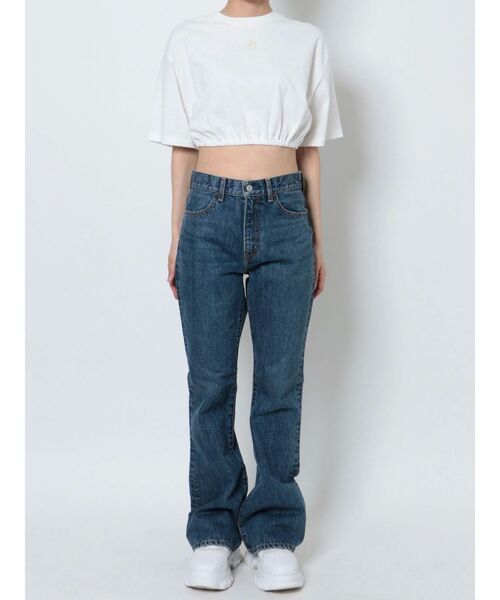 EVRIS（エヴリス）の「ワンポイントクロップドTシャツ（Tシャツ/カットソー・レディース・ブラック/パープル/ホワイト・FREE）」の14枚目の写真