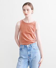 ＜AEWEN MATOPH＞ベロア アメリカンスリーブ タンクトップ