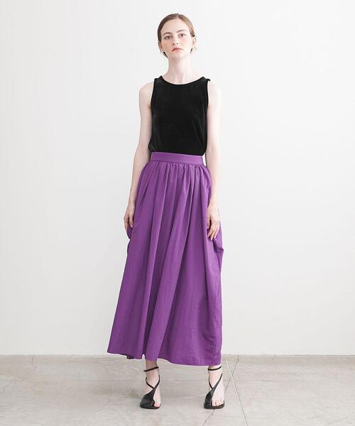 AEWEN MATOPH（イウエン マトフ）の「＜AEWEN MATOPH＞ベロア アメリカンスリーブ タンクトップ（Tシャツ/カットソー・レディース・ブラック/ピンク・FREE）」の3枚目の写真