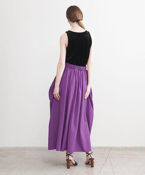 AEWEN MATOPH（イウエン マトフ）の「＜AEWEN MATOPH＞ベロア アメリカンスリーブ タンクトップ（Tシャツ/カットソー・レディース・ブラック/ピンク・FREE）」の5枚目の写真