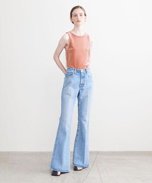 AEWEN MATOPH（イウエン マトフ）の「＜AEWEN MATOPH＞ベロア アメリカンスリーブ タンクトップ（Tシャツ/カットソー・レディース・ブラック/ピンク・FREE）」の9枚目の写真