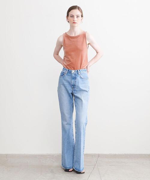 AEWEN MATOPH（イウエン マトフ）の「＜AEWEN MATOPH＞ベロア アメリカンスリーブ タンクトップ（Tシャツ/カットソー・レディース・ブラック/ピンク・FREE）」の10枚目の写真