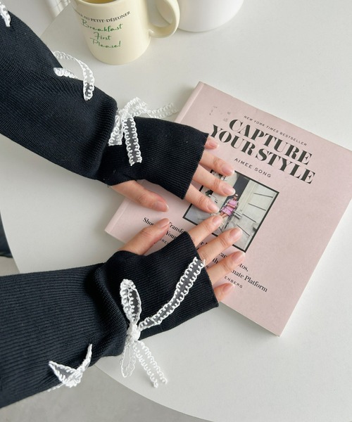 Loueme（ルエム）の「4WAYレースアップハイネックニットトップス（Tシャツ/カットソー・レディース・ホワイト/ブラック・FREE）」の10枚目の写真