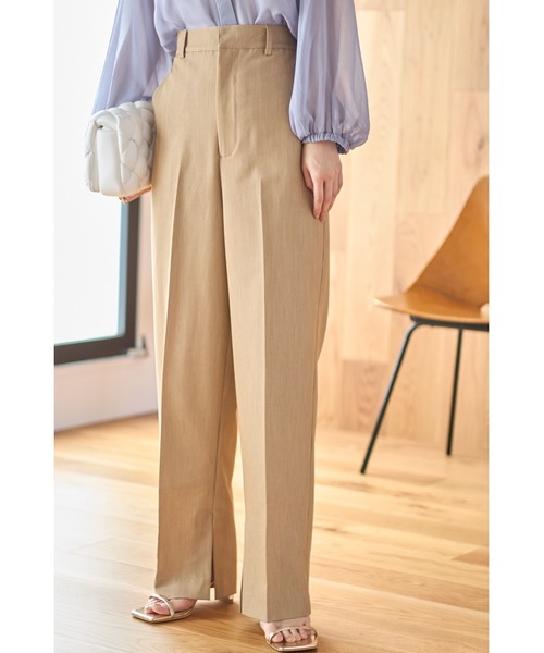 &. NOSTALGIA（アンドドットノスタルジア）の「ヘムスリットストレートパンツ（その他パンツ・レディース・ベージュ/ピンク・SMALL/MEDIUM）」の2枚目の写真