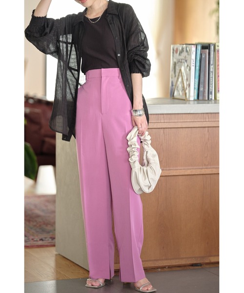 &. NOSTALGIA（アンドドットノスタルジア）の「ヘムスリットストレートパンツ（その他パンツ・レディース・ベージュ/ピンク・SMALL/MEDIUM）」の22枚目の写真