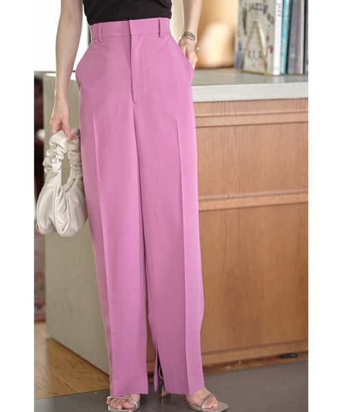 &. NOSTALGIA（アンドドットノスタルジア）の「ヘムスリットストレートパンツ（その他パンツ・レディース・ベージュ/ピンク・SMALL/MEDIUM）」の9枚目の写真