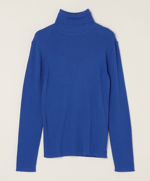 quaranciel:〈手洗い可能〉コットン タートルネック リブ ニット