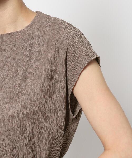 Cutie Blonde（キューティーブロンド）の「◆【セットアップ可】さらっと軽やか ウエストリボントップス（Tシャツ/カットソー・レディース・ブルー/ブラウン系その他/ブラック・01/02/03）」の11枚目の写真