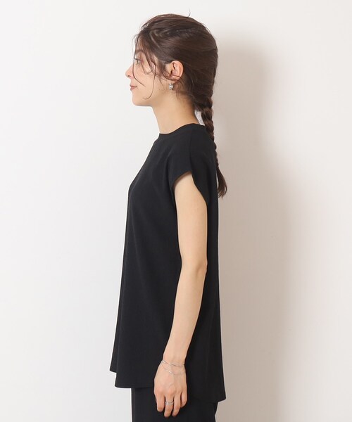 Cutie Blonde（キューティーブロンド）の「◆【セットアップ可】さらっと軽やか ウエストリボントップス（Tシャツ/カットソー・レディース・ブルー/ブラウン系その他/ブラック・01/02/03）」の22枚目の写真