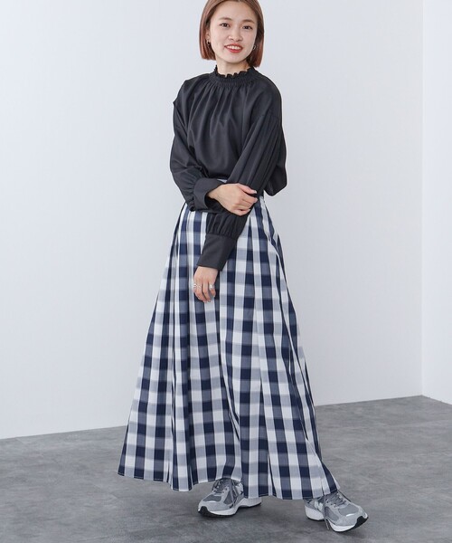 BEAMS HEART(ビームスハート)の「2WAY シャーリング ブラウス(シャツ/ブラウス・レディース・オフホワイト/オリーブ/ブラック/ブラウン系その他4・FREE)」の9枚目の写真