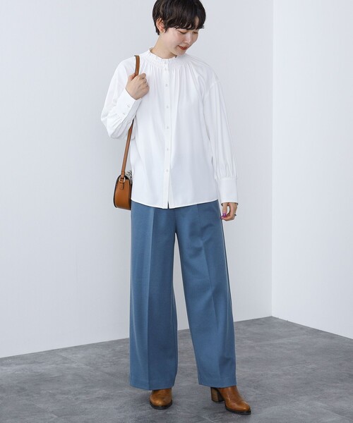 BEAMS HEART(ビームスハート)の「2WAY シャーリング ブラウス(シャツ/ブラウス・レディース・オフホワイト/オリーブ/ブラック/ブラウン系その他4・FREE)」の19枚目の写真