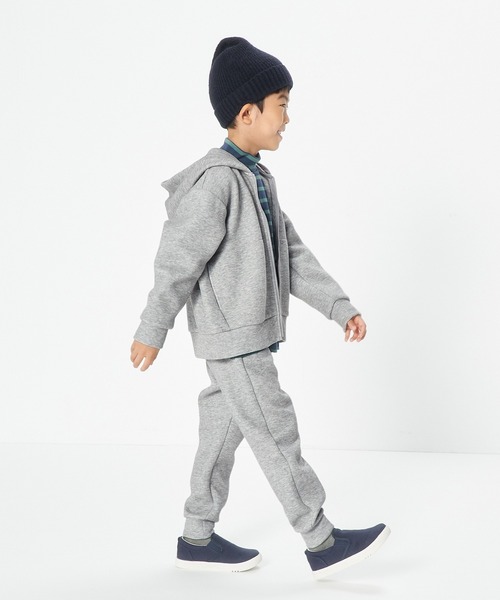 無印良品(ムジルシリョウヒン)の「二重編みスウェットジョガーパンツ(キッズ)(スウェットパンツ・キッズ・ブラック/グレー/カーキ系5/ラベンダー・140/150/120/130/110)」の10枚目の写真