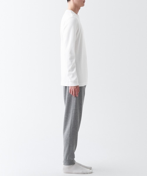 セール】あったか綿 ウール クルーネック長袖Tシャツ（インナー