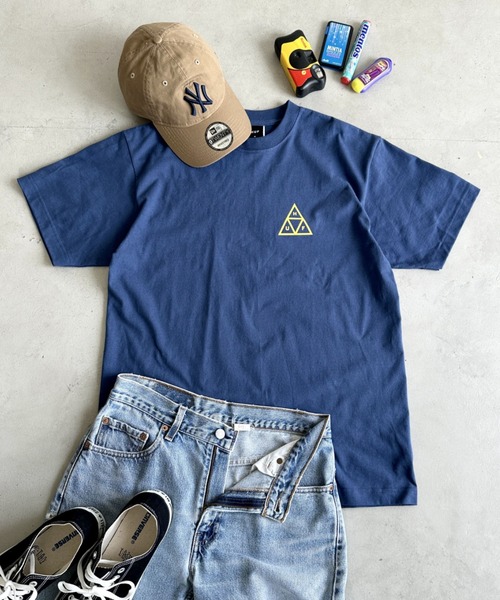 HUF（ハフ）の「HUF(ハフ)/トリプルトライアングルロゴ バックプリント ワンポイント半袖Ｔシャツ/HUF SET TT S/S TEE（Tシャツ/カットソー・メンズ・ネイビー/サンドベージュ/ホワイト/グリーン/ライトブルー/ブラック・S/M/L/XL）」の17枚目の写真