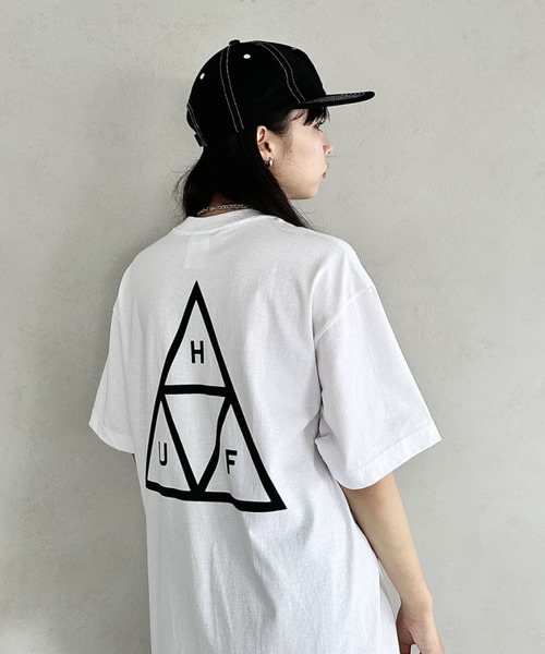 HUF（ハフ）の「HUF(ハフ)/トリプルトライアングルロゴ バックプリント ワンポイント半袖Ｔシャツ/HUF SET TT S/S TEE（Tシャツ/カットソー・メンズ・ネイビー/サンドベージュ/ホワイト/グリーン/ライトブルー/ブラック・S/M/L/XL）」の20枚目の写真