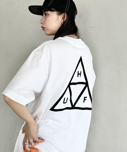 HUF（ハフ）の「HUF(ハフ)/トリプルトライアングルロゴ バックプリント ワンポイント半袖Ｔシャツ/HUF SET TT S/S TEE（Tシャツ/カットソー・メンズ・ネイビー/サンドベージュ/ホワイト/グリーン/ライトブルー/ブラック・S/M/L/XL）」の21枚目の写真